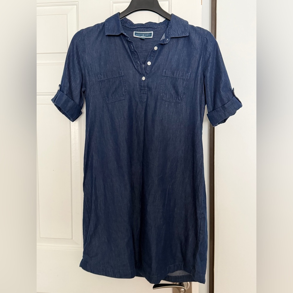 Karen Scott Blue Dress Size Petite Large